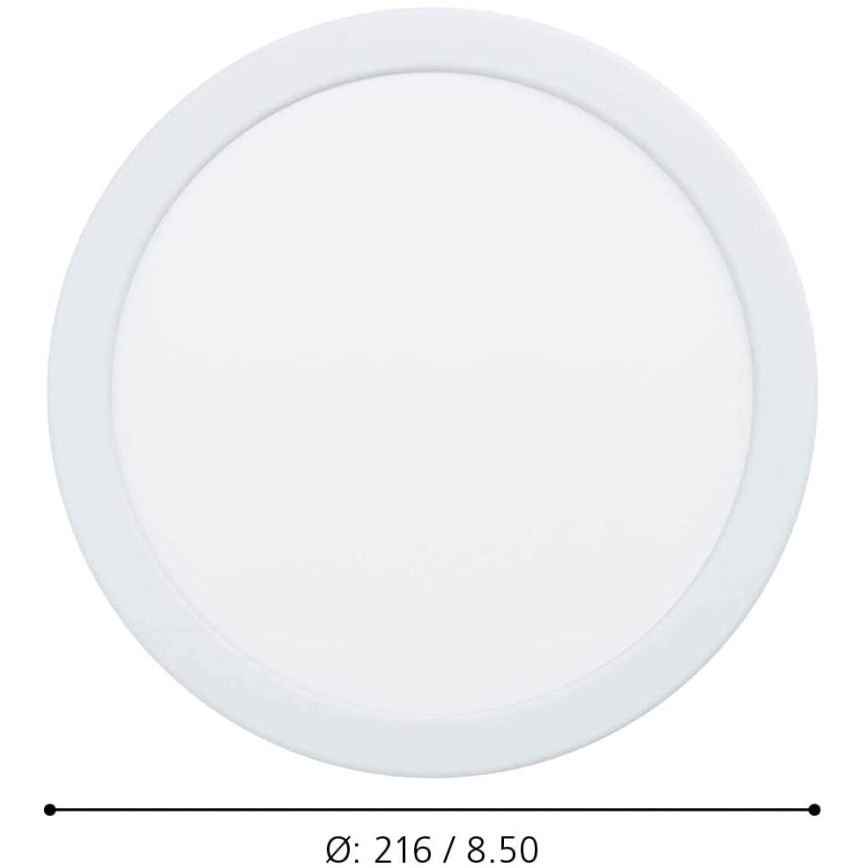 Eglo - Plafonnier encastré LED dimmable pour salle de bains LED/16,5W/230V IP44 ZigBee Ø 21,6 cm