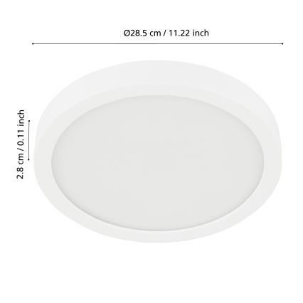 Eglo - Plafonnier de salle de bain LED à intensité variable LED/19,5W/230V 2700-6500K IP44 ZigBee