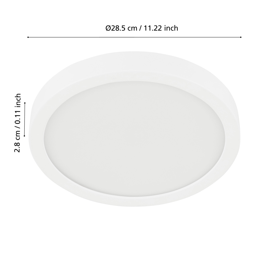 Eglo - Plafonnier LED dimmable pour salle de bains LED/19,5W/230V 2700–6500K IP44 ZigBee Ø 28,5 cm