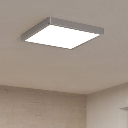 Eglo - Plafonnier LED dimmable pour salle de bains, 19,5 W, 230 V, 2700–6500 K, IP44, ZigBee, 28,5 x 28,5 cm