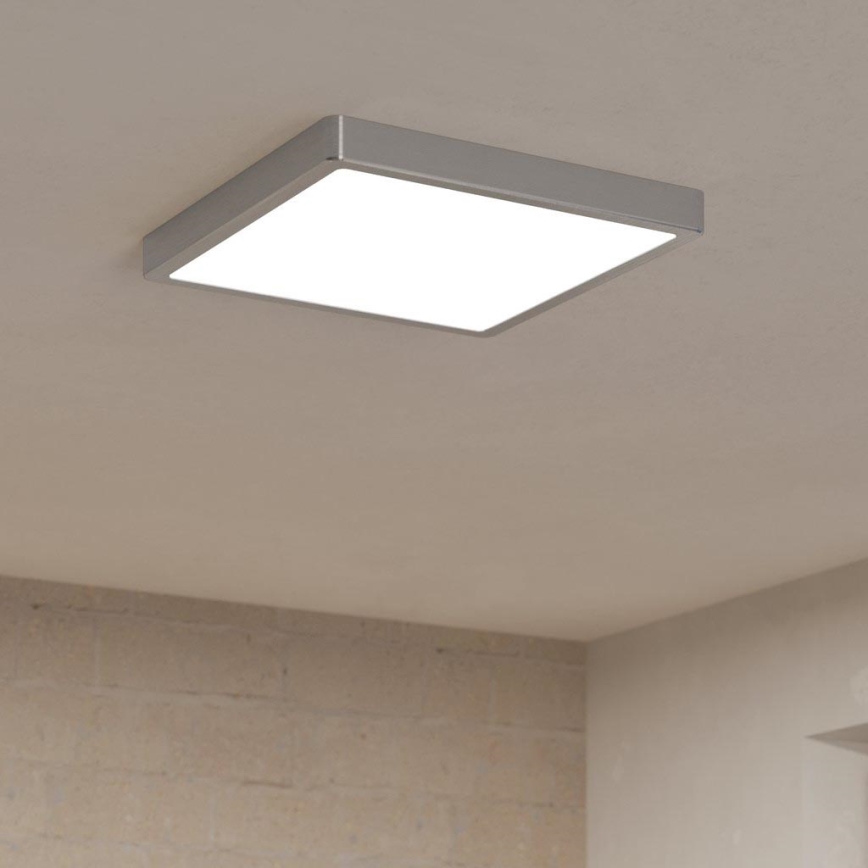 Eglo - Plafonnier LED dimmable pour salle de bains, 19,5 W, 230 V, 2700–6500 K, IP44, ZigBee, 28,5 x 28,5 cm