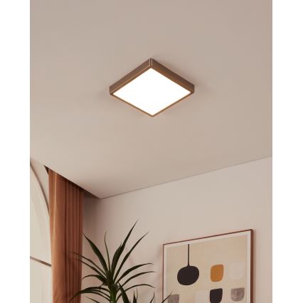 Eglo - Plafonnier LED dimmable pour salle de bains, 19,5 W, 230 V, 2700–6500 K, IP44, ZigBee, 28,5 x 28,5 cm