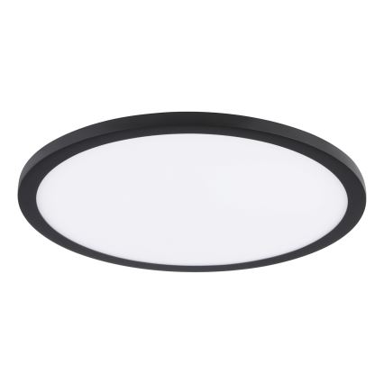 Eglo - Plafonnier encastré LED, 22 W, 230 V, 3000 K, noir, Ø 22,5 cm