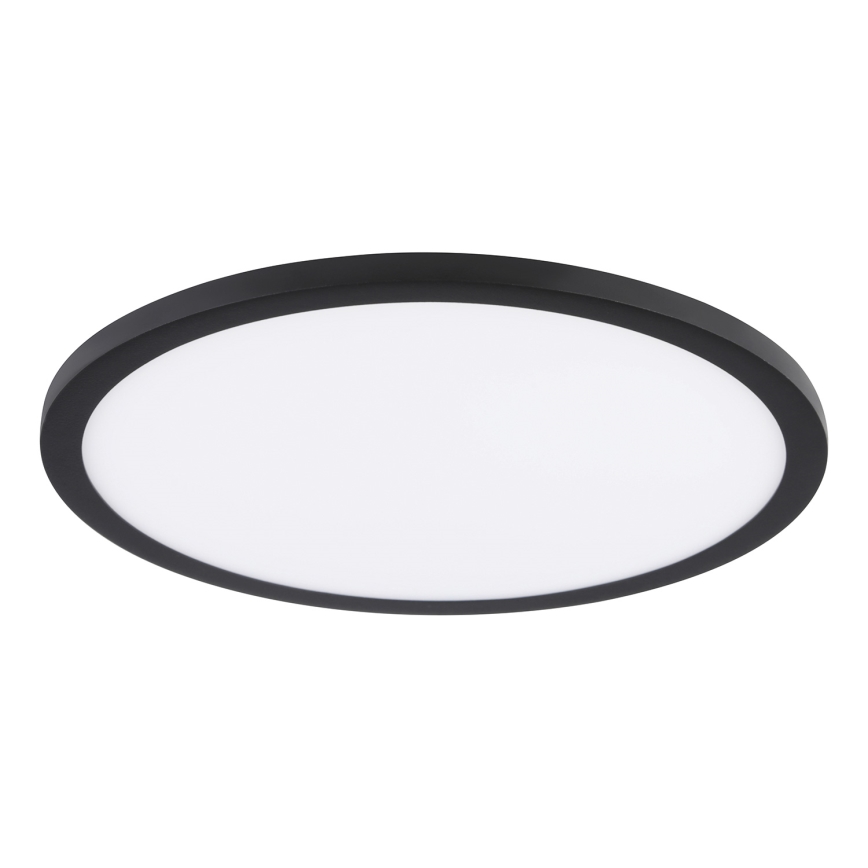 Eglo - Plafonnier encastré LED, 22 W, 230 V, 3000 K, noir, Ø 22,5 cm