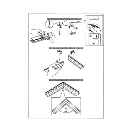 Eglo - Profil d'angle pour rubans LED 18x18x2000 mm
