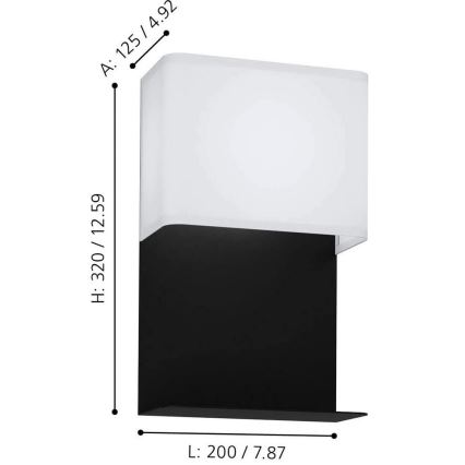 Eglo 99069 - Applique murale LED avec étagère GALDAKAO LED/5,4W/230V
