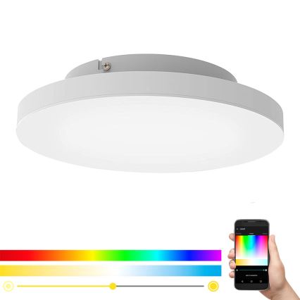 Eglo - Plafonnier à intensité variable LED RGB TURCONA-C LED/15W/230V + télécommande