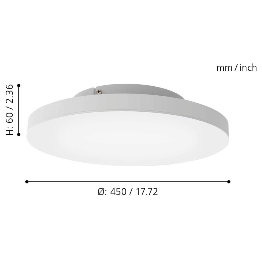 Eglo - Plafonnier à intensité variable LED RGB TURCONA-C LED/20W/230V + télécommande
