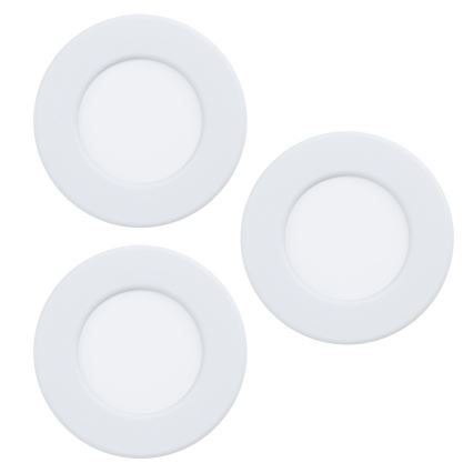 Eglo - Lot de 3 spots encastrés LED FUEVA 5 LED/2,7W/230V Ø 8,6 cm