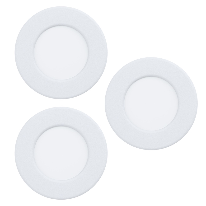 Eglo - Lot de 3 spots encastrés LED FUEVA 5 LED/2,7W/230V Ø 8,6 cm