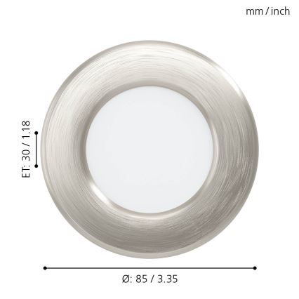 Eglo - Spot encastré LED/2,7W/230V Ø 8,6 cm