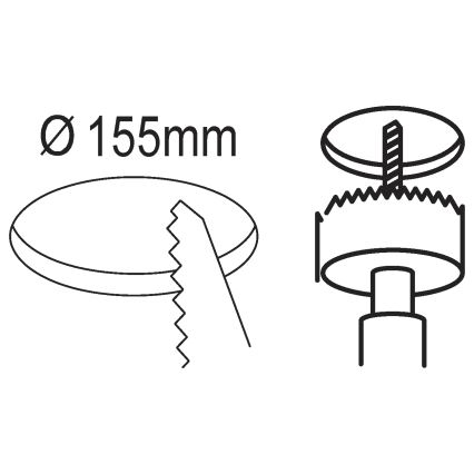 Eglo - Plafonnier encastré LED pour salle de bains LED/10,5W/230V IP44 diam. 16,6 cm