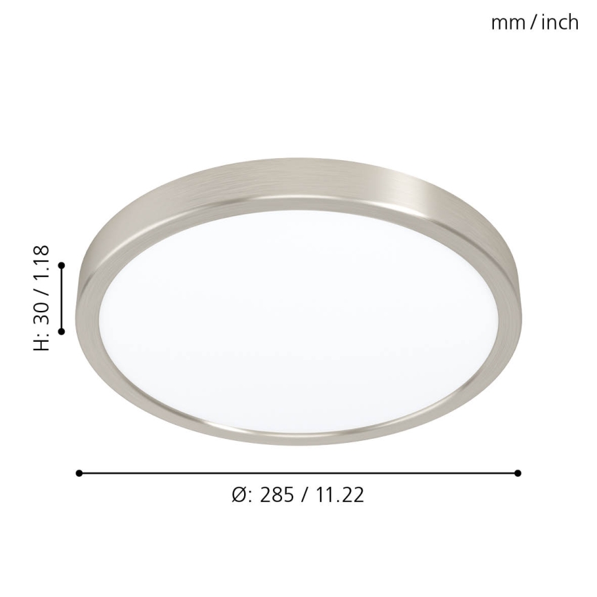 Eglo 99232 - Plafonnier LED FUEVA 5, 20 W, 230 V, Ø 28,5 cm