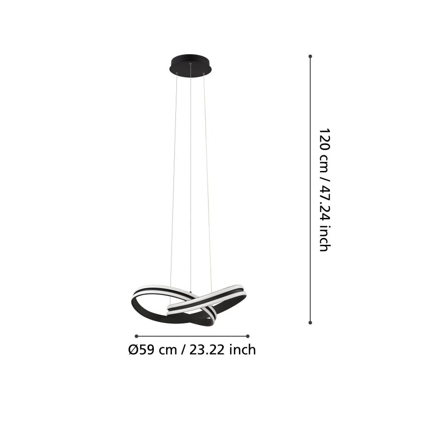 Eglo - Suspension LED avec fil 2xLED/18W/230V