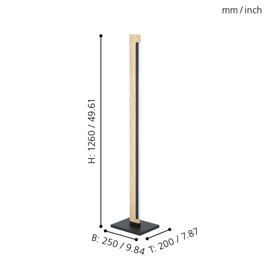Eglo - Lampadaire tactile à intensité variable CAMACHO LED/22W/230V