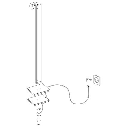 Eglo 99296 - Lampadaire à intensité variable CAMACHO LED/22W/230V