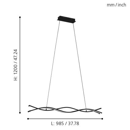 Eglo - Plafonnier LED/36W/230V