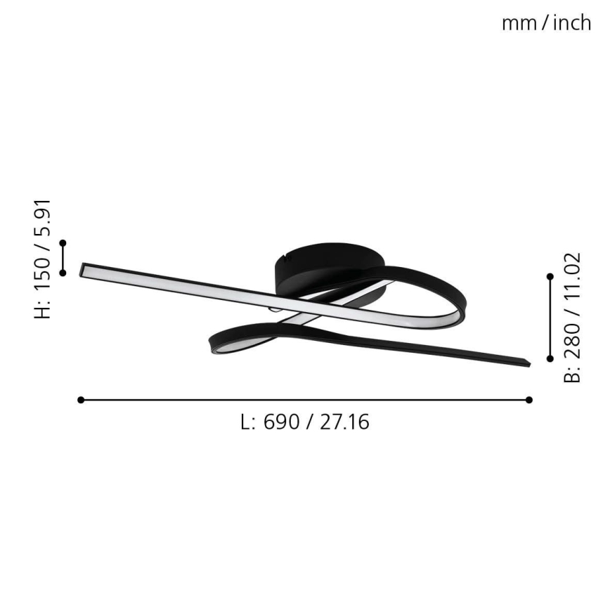 Eglo - Plafonnier LED LED/21W/230V