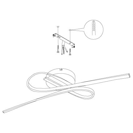 Eglo - Plafonnier LED LED/21W/230V