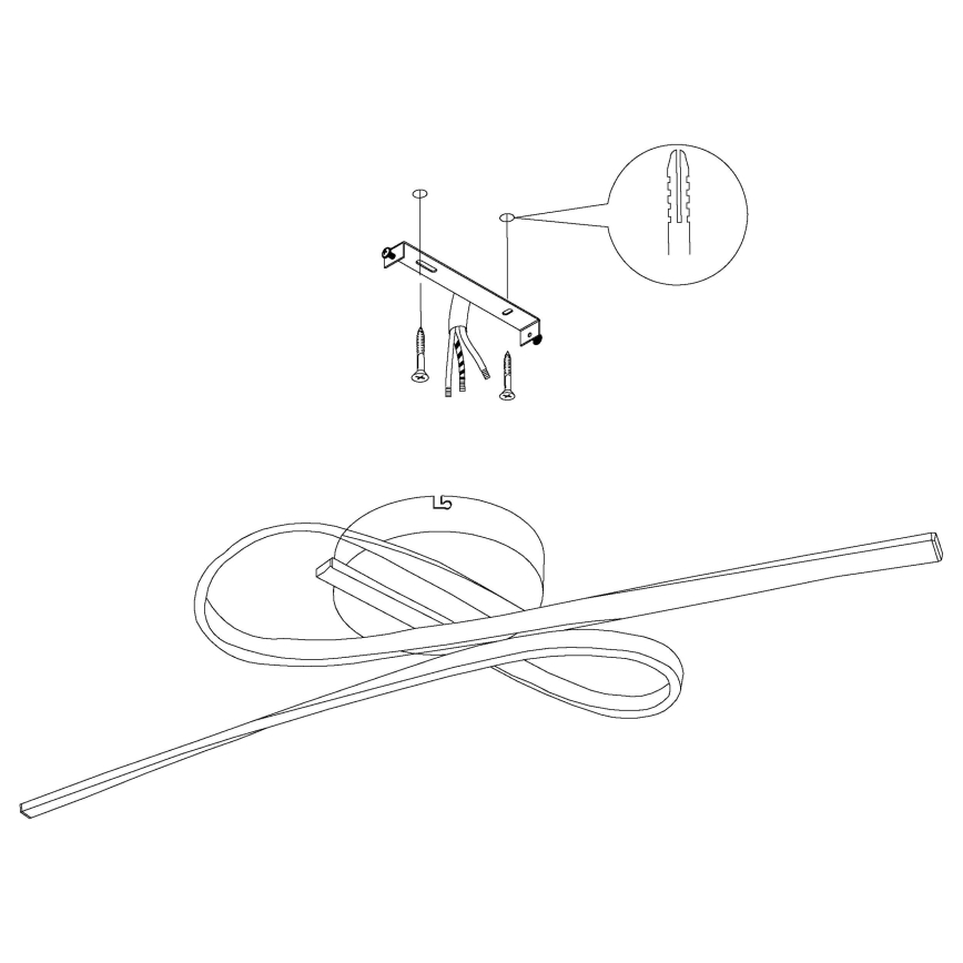 Eglo - Plafonnier LED LED/21W/230V