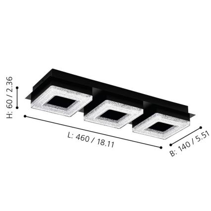 Eglo - Plafonnier LED 3xLED/4W/230V