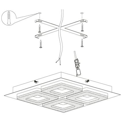 Eglo - Plafonnier LED 4xLED/4W/230V