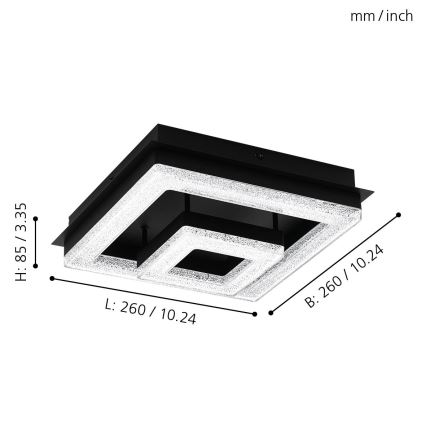 Eglo - Plafonnier LED LED/12W/230V