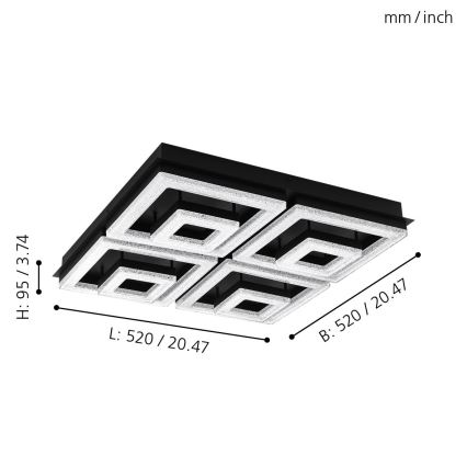 Eglo - Plafonnier LED LED/12W/230V