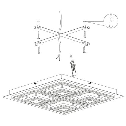 Eglo - Plafonnier LED LED/12W/230V