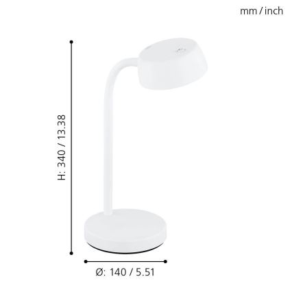 Eglo - Lampe de table LED LED/4,5W/230V