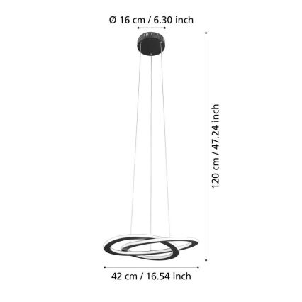 Eglo 99396 - Suspension LED sur câble ROLIMARE LED/35W/230V