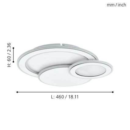 Eglo - Plafonnier 3xLED/11W/230V