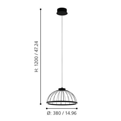 Eglo - Suspension LED avec fil LED/22W/230V