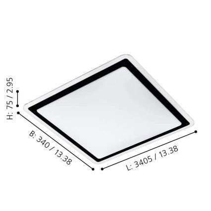 Eglo - Plafonnier LED LED/24W/230V