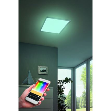 Eglo - Plafonnier LED RGB dimmable SALOBRENA-C LED/16W/230V 30x30 cm + télécommande
