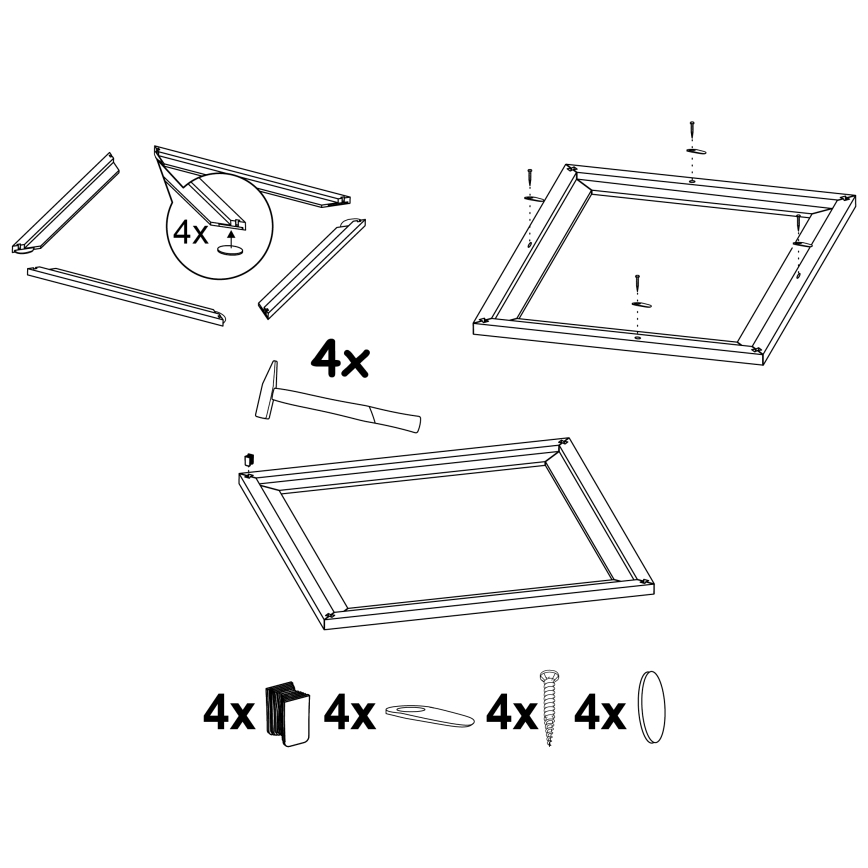 Eglo - Cadre pour luminaire SALOBRENA 595x595 mm