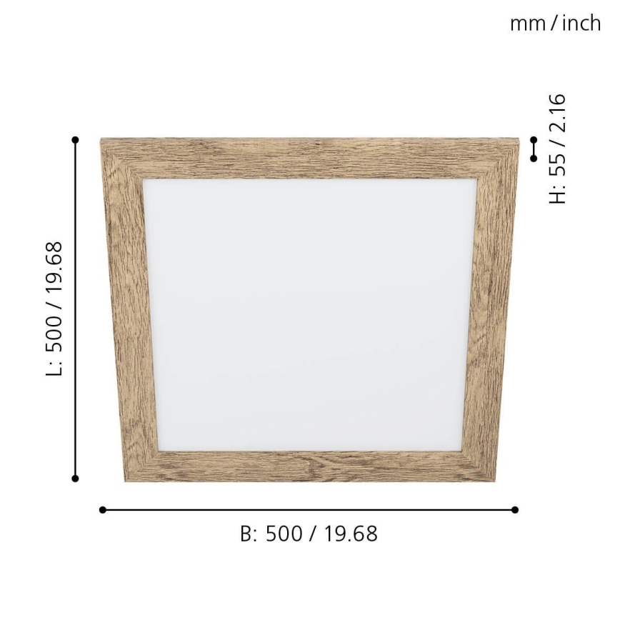 Eglo 99435 - Plafonnier LED PIGLIONASSO LED/20W/230V 500x500 mm