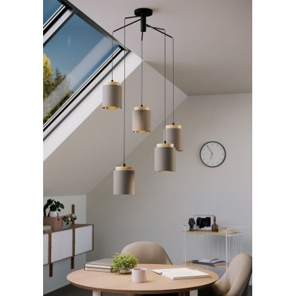 Eglo - Suspension filaire 5xE27/40W/230V araignée