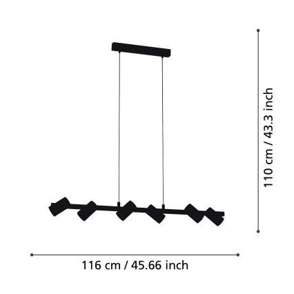 Eglo - Suspension avec fil 6xE14/25W/230V