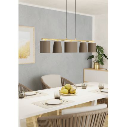 Eglo 99487 - Suspension sur câble ALMEIDA 5xE14/40W/230V