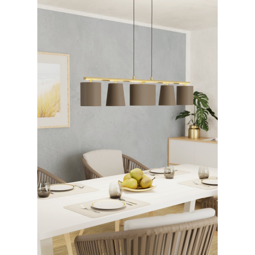 Eglo 99487 - Suspension sur câble ALMEIDA 5xE14/40W/230V