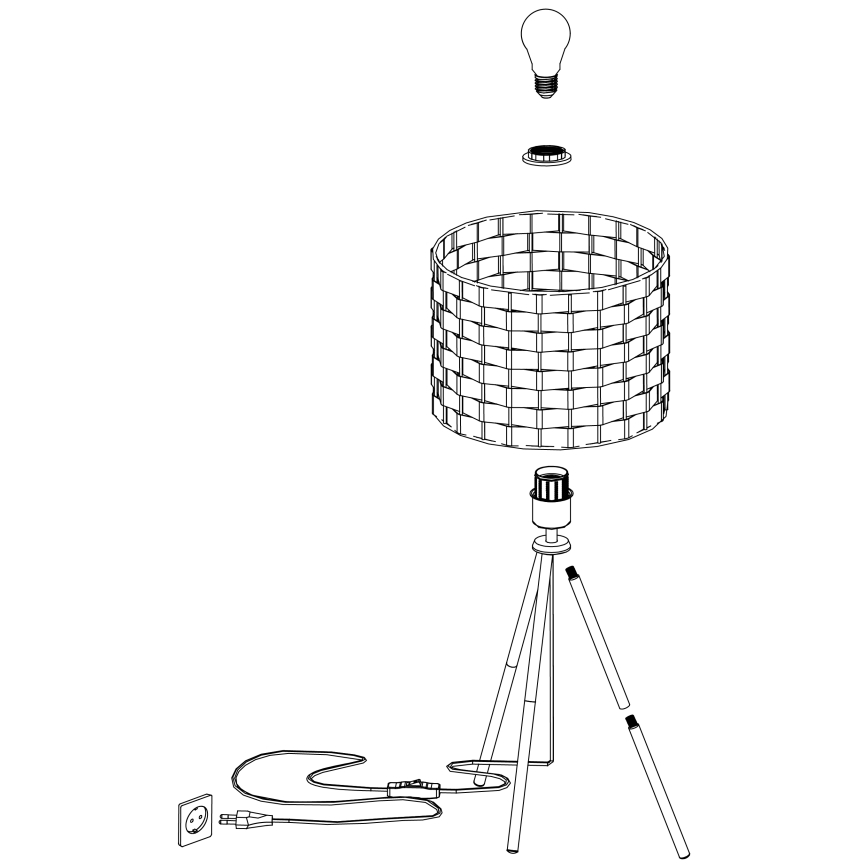 Eglo - Lampe de table 1xE27/40W/230V