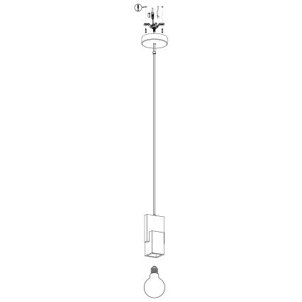 Eglo 99531 - Suspension sur câble LOBATIA 1xE27/40W/230V