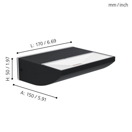 Eglo  - Applique murale LED extérieur LED/10,5W/230V IP44