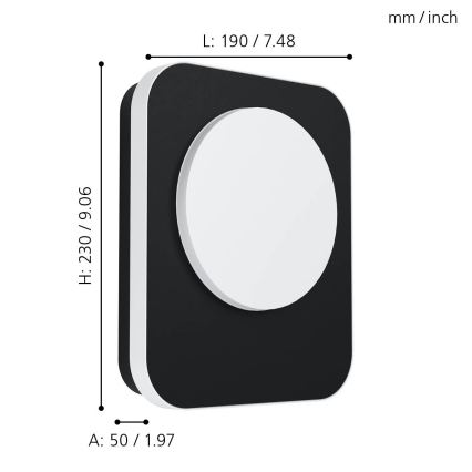 Eglo - Applique murale LED extérieur LED/9W/230V IP44