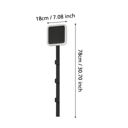 Eglo - Patère murale avec un luminaire LED/7,8W/230V