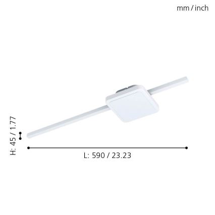 Eglo - Plafonnier LED 1xLED/6,3W/230V + 1xLED/5,4W