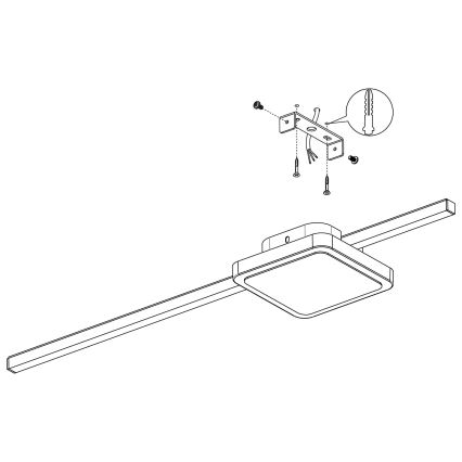 Eglo - Plafonnier LED 1xLED/6,3W/230V + 1xLED/5,4W