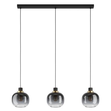 Eglo - Suspension filaire 3xE27/40W/230V grise