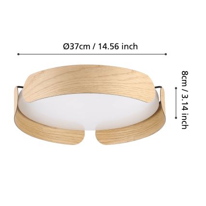 Eglo - Plafonnier LED/20W/230V Ø 37 cm beige